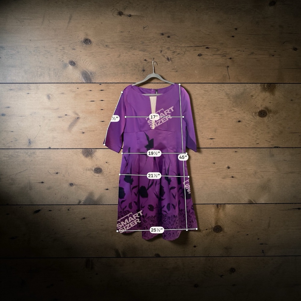 NWT STYLEWE Purple Dress with Cream Accent - Picture 5 of 5